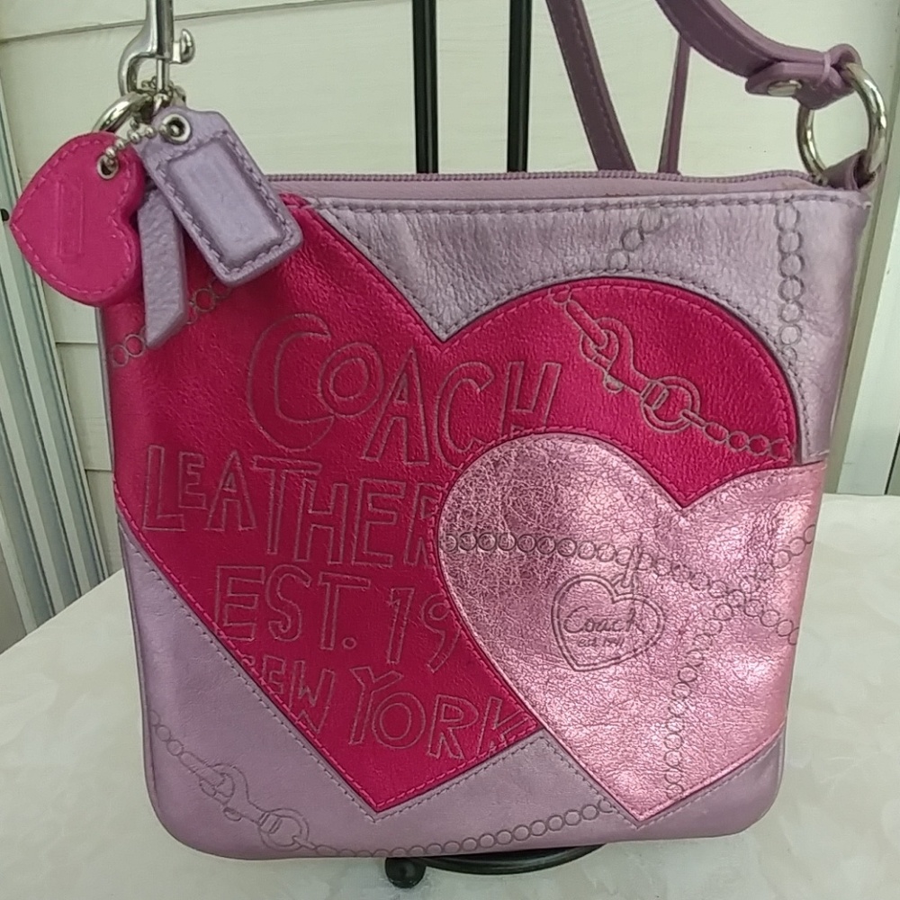 Coach Metallic Hearts Crossbody Bag